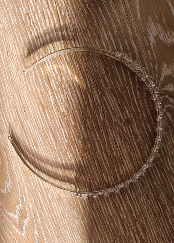 Beyaz Boncuklu Cam Taç - Görsel 5