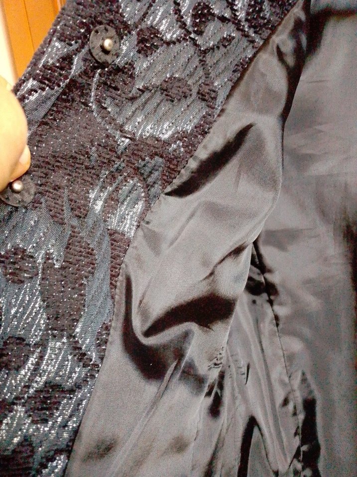 Düğmeli Koyu Gri Midi Kadın Blazer - Görsel 3