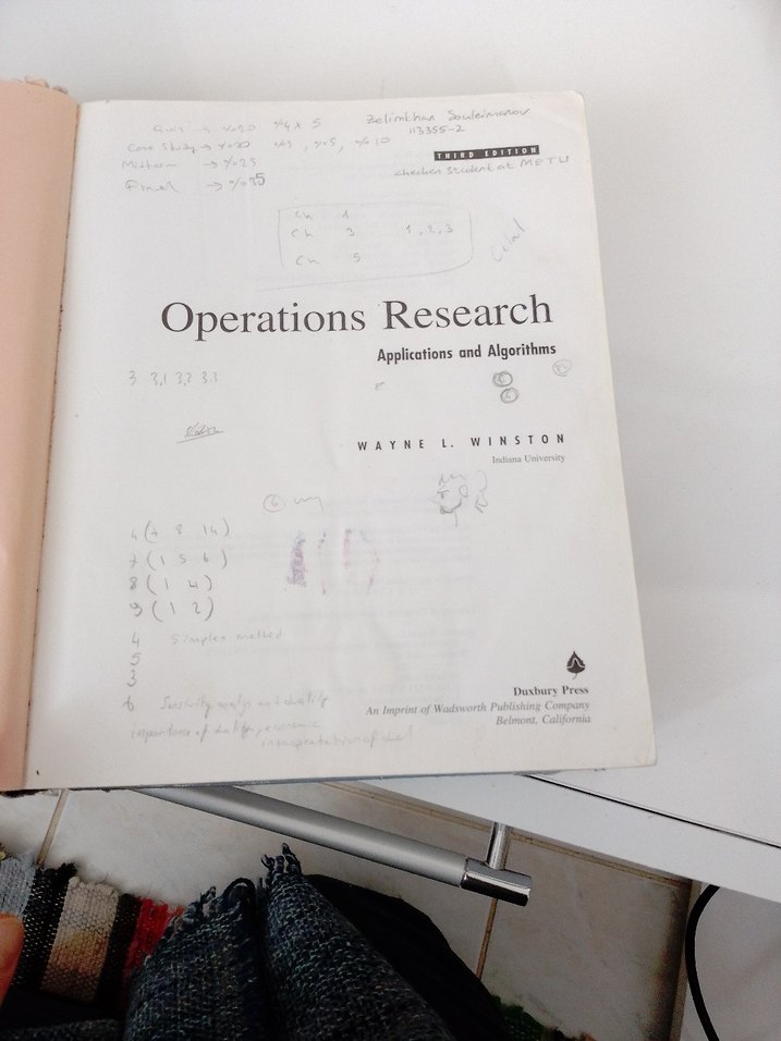 Operations Research: Uygulamalar ve Algoritmalar - Görsel 5