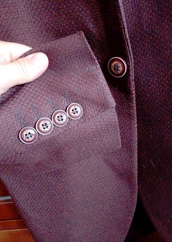 Bej Düğmeli Erkek Takım Ceketi - Görsel 6