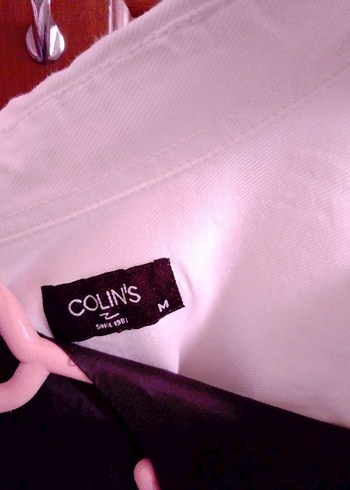 Düğmeli Beyaz Pamuklu Erkek Gömlek - Görsel 2