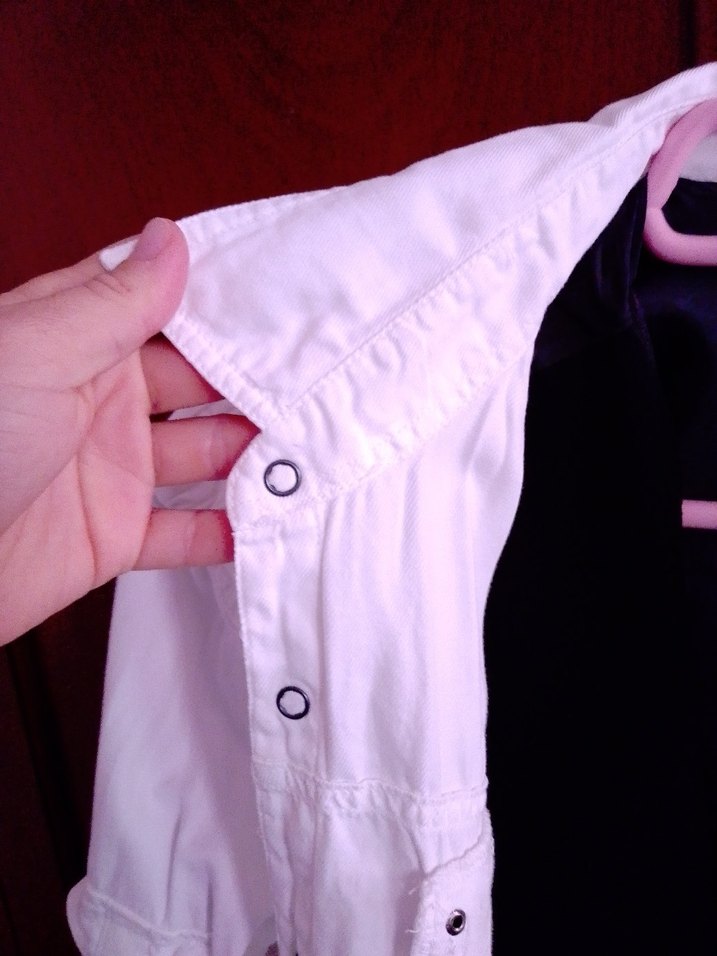 Düğmeli Beyaz Pamuklu Erkek Gömlek - Görsel 5