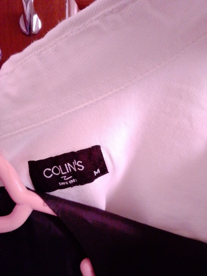 Düğmeli Beyaz Pamuklu Erkek Gömlek - Görsel 2