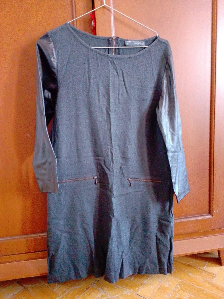 Gri Midi Kadın Triko Elbise - Görsel 2