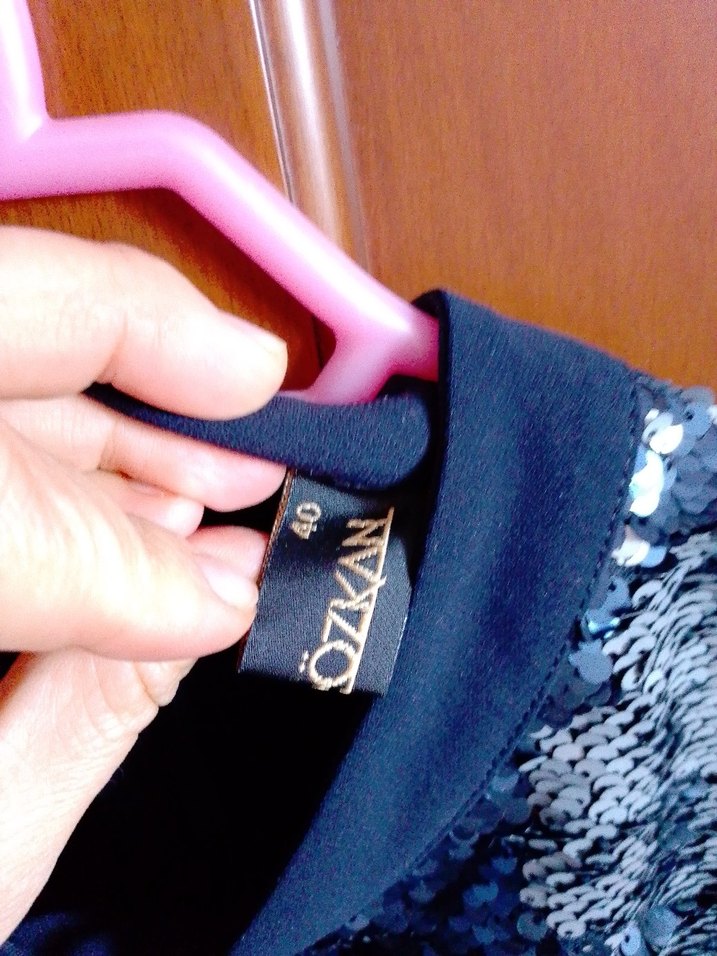 Uzun Lacivert Hakim Yaka Kadın Abiye yada gunluk takim - Görsel 4