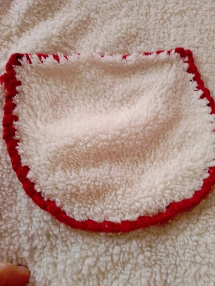 Kız Çocuk Beyaz Nakışlı polar Panço - Görsel 3