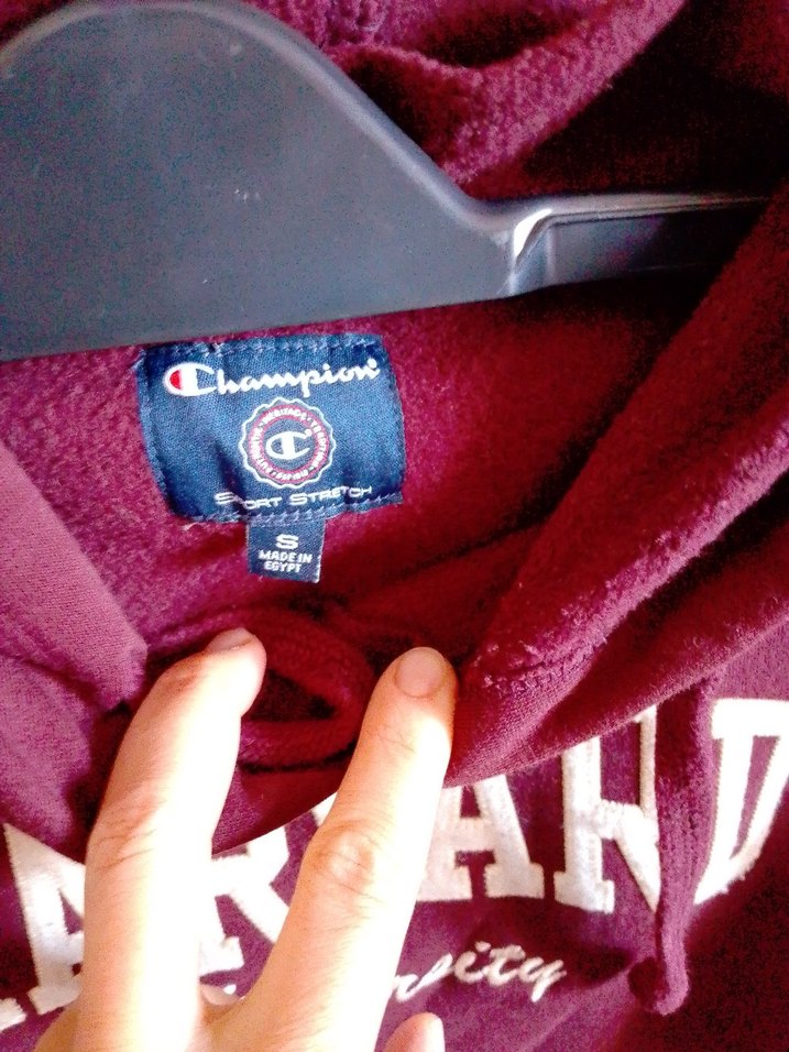 Bordo Kapüşonlu Harvard Baskılı Kadın Sweatshirt - Görsel 2