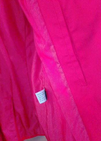 Düğmeli Kırmızı Midi trenchkot Kabanı - Görsel 4