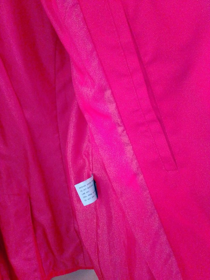 Düğmeli Kırmızı Midi trenchkot Kabanı - Görsel 4