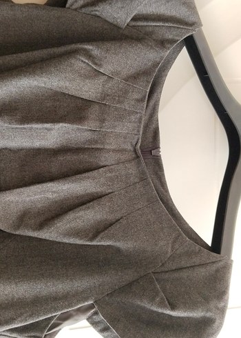 Gri midi boy elbise - Görsel 2