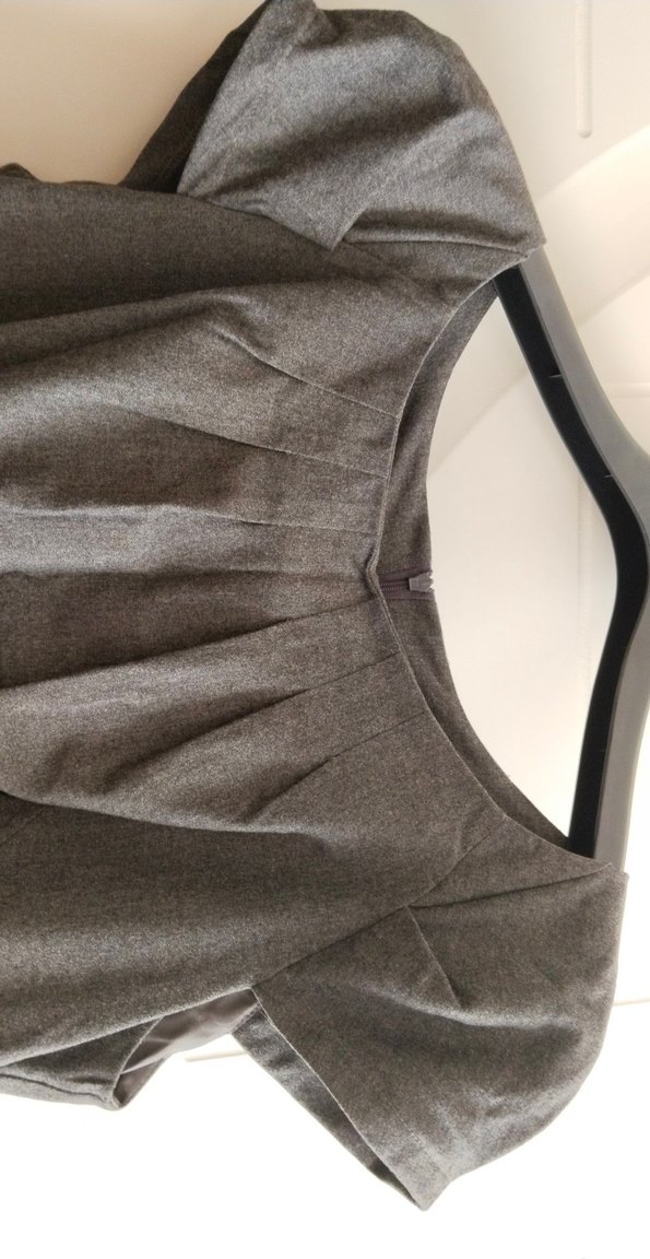 Gri midi boy elbise - Görsel 2