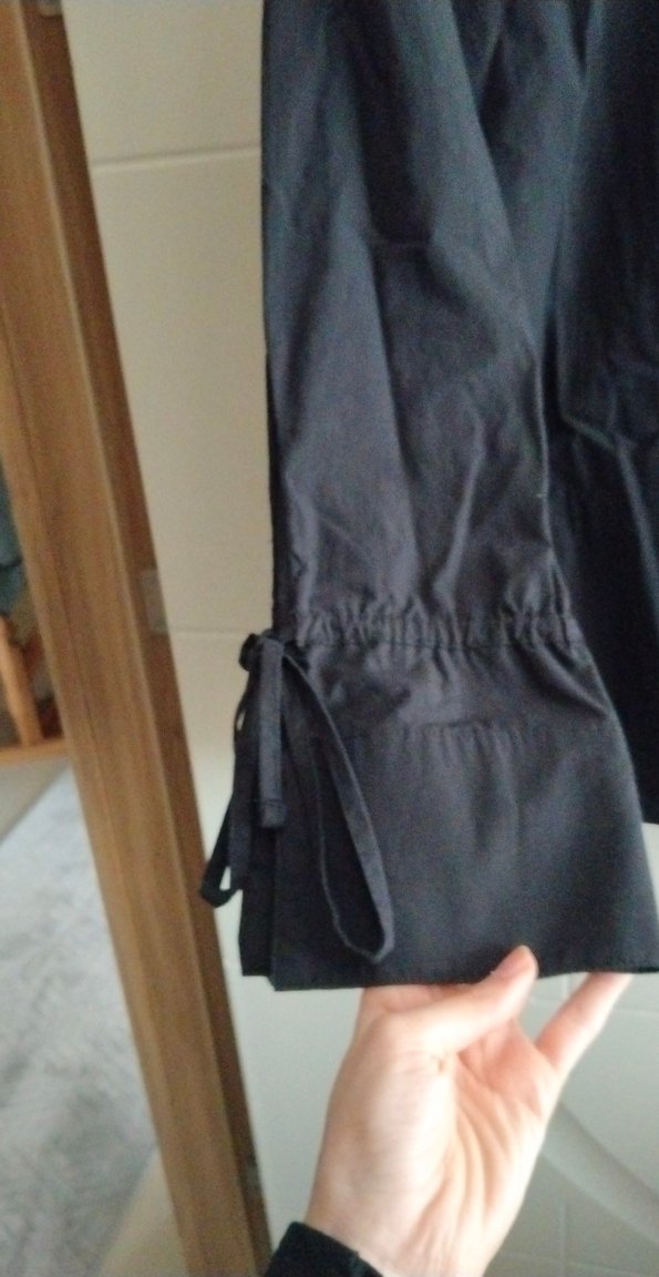 Kadın Siyah Uzun Kollu Düğmeli Gömlek - Görsel 3