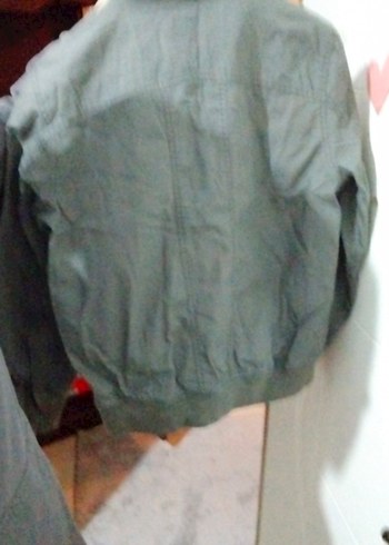 Gri Erkek Keten Ceket, Rahat Kesim, Düğmeli - Görsel 4