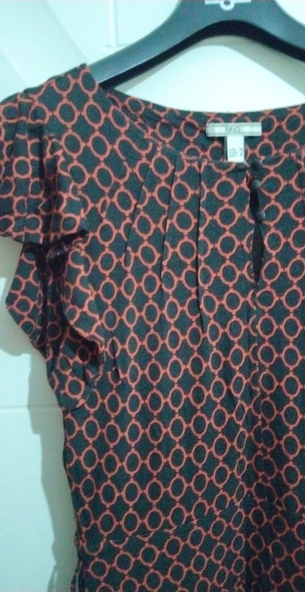 Kırmızı V Yakalı Fırfırlı Uzun Elbise - Görsel 2