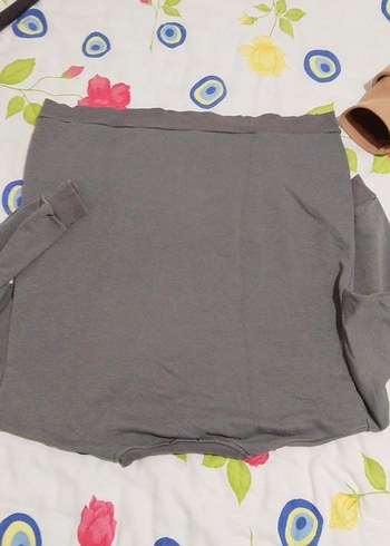 Gri Michigan Baskılı Kadın Sweatshirt - Görsel 2