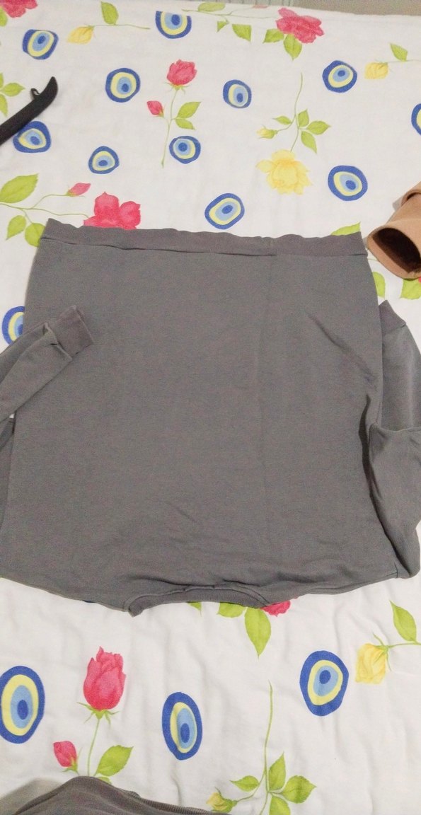 Gri Michigan Baskılı Kadın Sweatshirt - Görsel 2