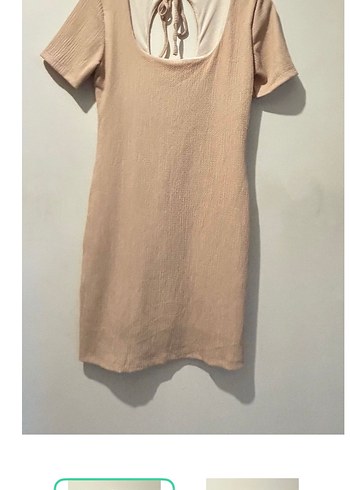 Diğer Bej Mini Elbise Rahat Ve Sik Yazlik Model