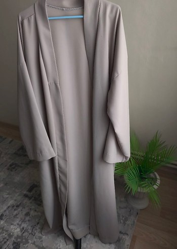 Uzun Bej Kadın abaya - Görsel 6