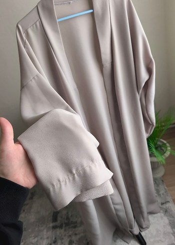 Uzun Bej Kadın abaya - Görsel 4