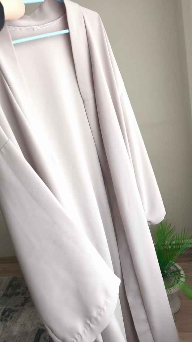 Uzun Bej Kadın abaya - Görsel 2