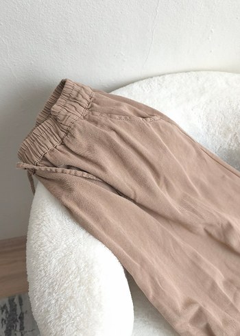 Bej Keten Rahat Kesim Kadın etek - Görsel 8