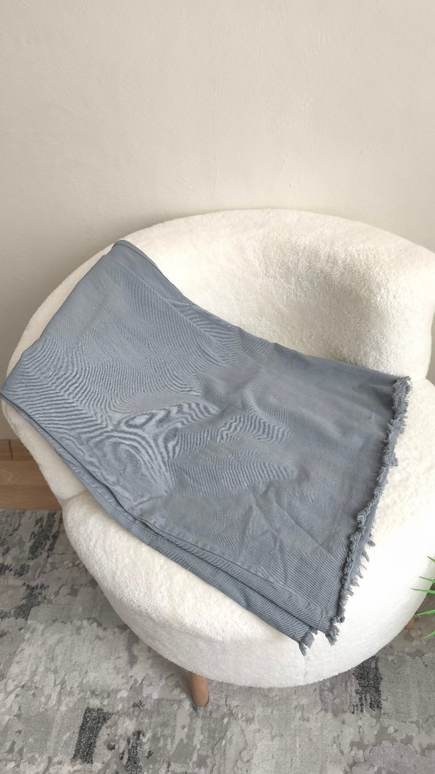 Keten Kadın etek mavimsi bir ketendir koyu bir ton - Görsel 2