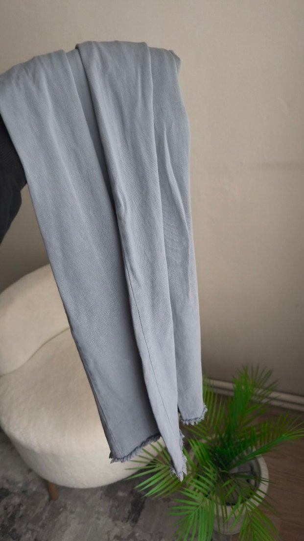 Keten Kadın etek mavimsi bir ketendir koyu bir ton - Görsel 5