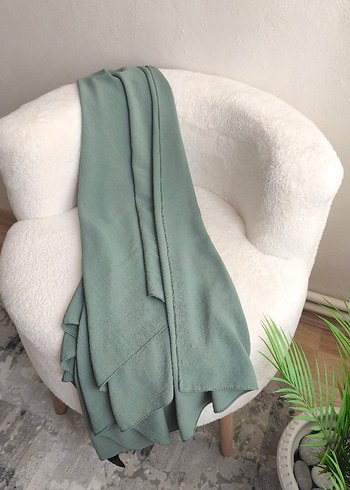 şal yeşil tonlarda - Görsel 5