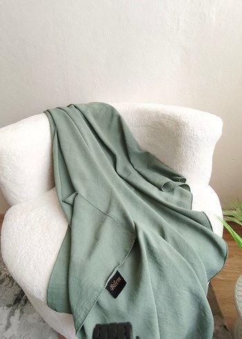 şal yeşil tonlarda - Görsel 4