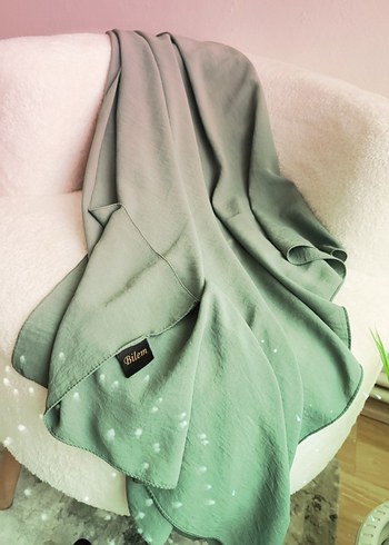 şal yeşil tonlarda - Görsel 2