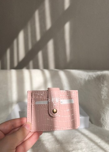 Pembe Baskılı Tokalı Kadın kartlık - Görsel 4