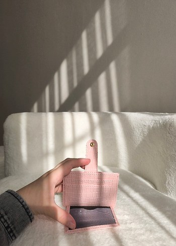 Pembe Baskılı Tokalı Kadın kartlık - Görsel 2