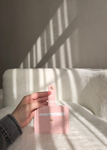 Pembe Baskılı Tokalı Kadın kartlık - Görsel 3