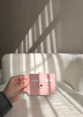 Pembe Baskılı Tokalı Kadın kartlık - Görsel 6