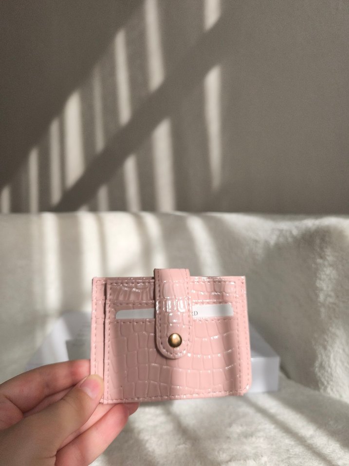 Pembe Baskılı Tokalı Kadın kartlık - Görsel 4