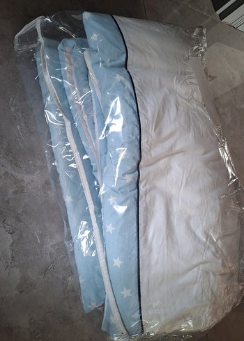 Mavi Nakışlı Bebek Uyku Seti - Görsel 4