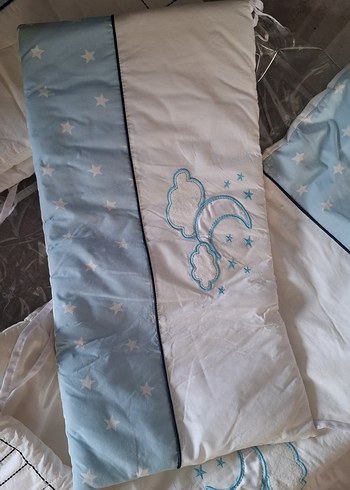 Mavi Nakışlı Bebek Uyku Seti - Görsel 3