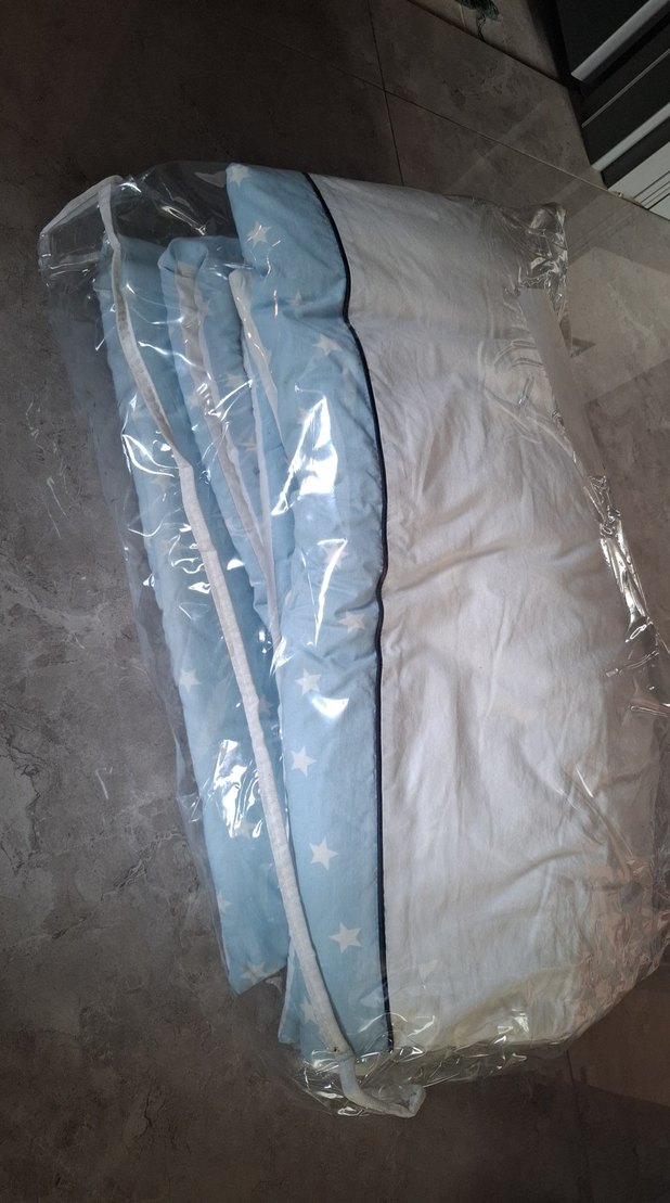 Mavi Nakışlı Bebek Uyku Seti - Görsel 4