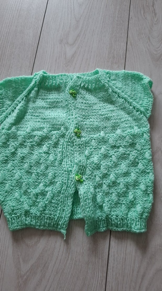 Yeşil Kız Çocuk Triko Kolsuz Hırka - Görsel 2