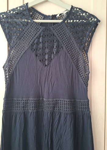 Kadın Lacivert Bohem Uzun Elbise - Görsel 2