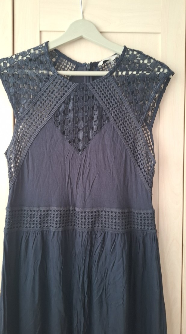 Kadın Lacivert Bohem Uzun Elbise - Görsel 2