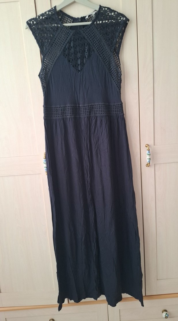 Kadın Lacivert Bohem Uzun Elbise - Görsel 4