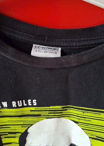 Siyah Erkek Sweatshirt, Uzun Kollu, Baskılı - Görsel 2