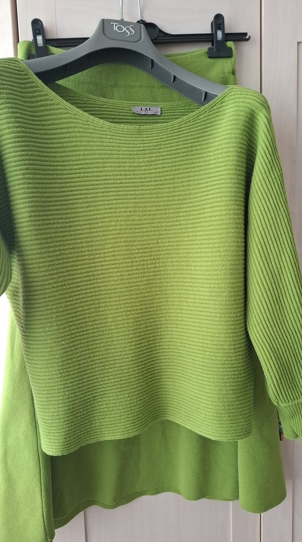 Yeşil Bisiklet Yaka Triko Kadın Kazak - Görsel 2