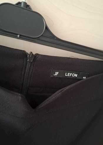 Siyah Pilili Midi Kadın Etek - Görsel 3