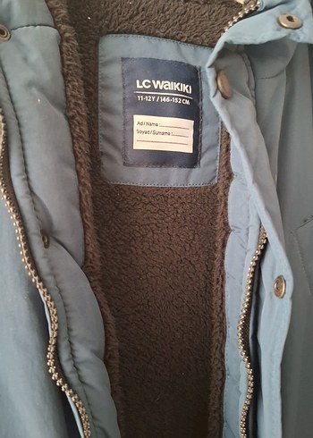 Mavi Erkek Çocuk Düğmeli Kaban - Görsel 3