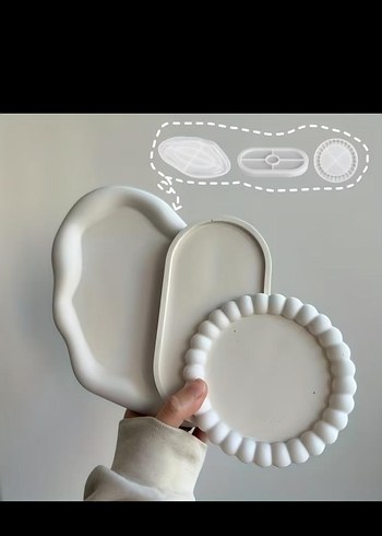 Beyaz Silikon hobi Kalıbı Seti - Görsel 2