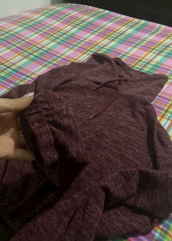 Kahverengi Boğazlı Salaş crop Kazak - Görsel 3