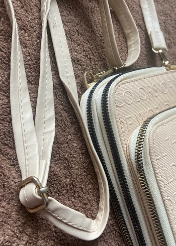 Beyaz Deri Kadın Çapraz Çanta - Görsel 2