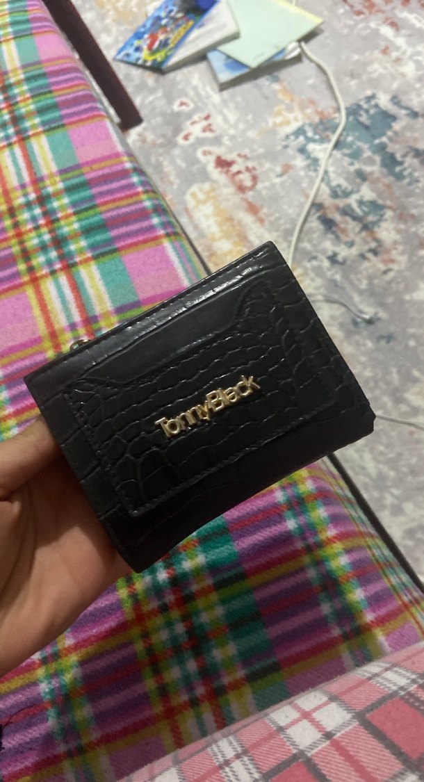 Siyah Deri Kadın Cüzdanı Tokalı - Görsel 2